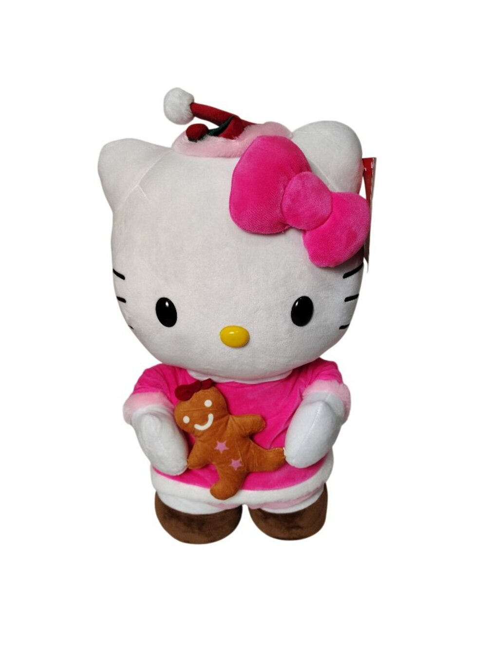 Hello Kitty Holiday Greeter Plush Holding Gingerbread Toy 23 in Christmas Decor